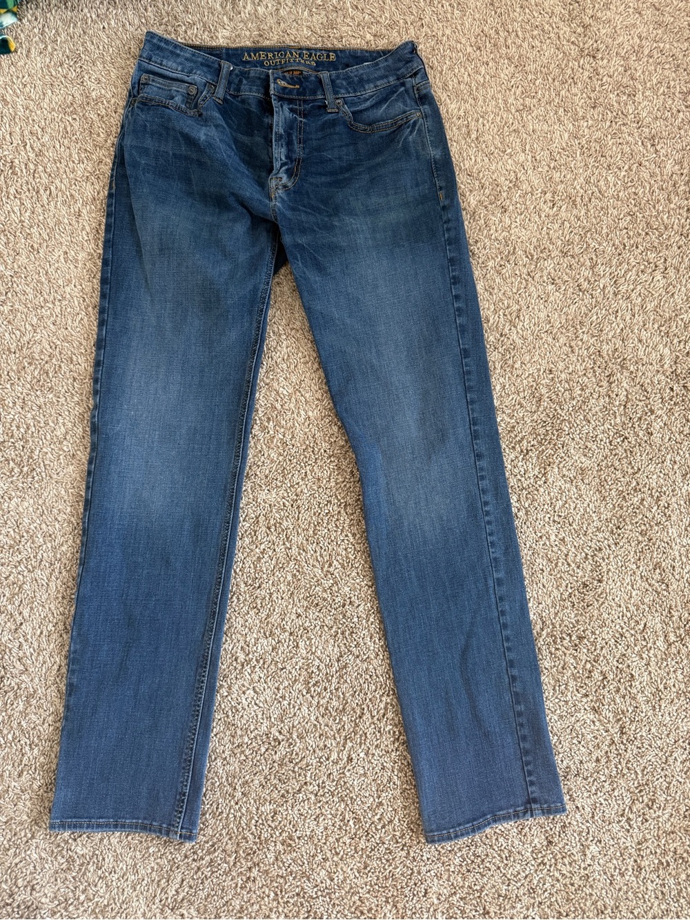 American Eagle Outfitters Men's Blue Slim Straight Jeans